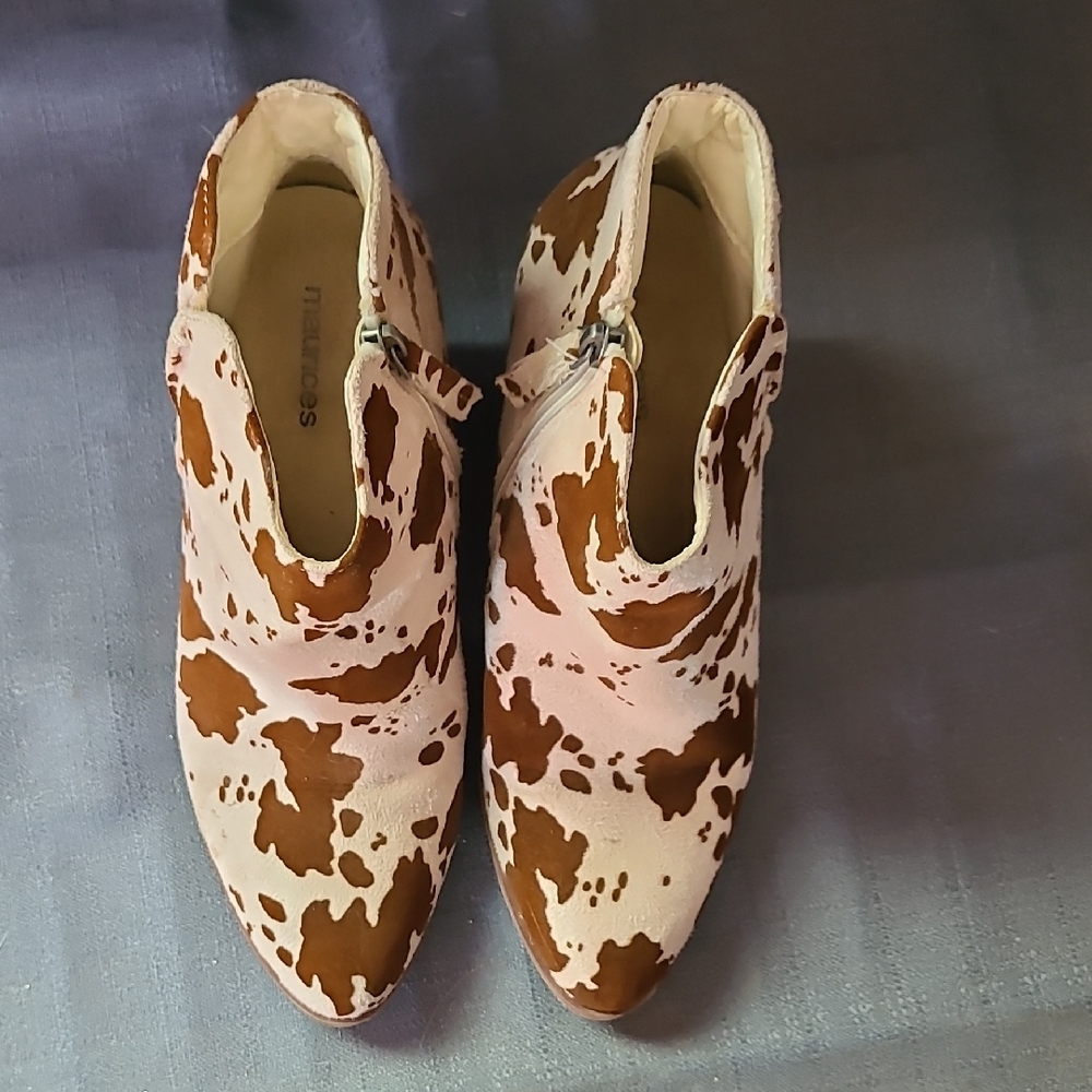 Maurices Brown and Cream Ankle Booties - Picture 3 of 5